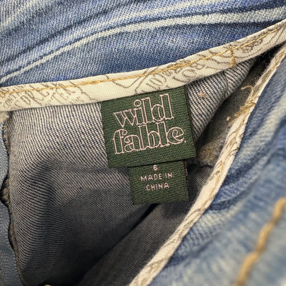 Wild Fable Watercolor Mini Skirt Stretchy - Picture 5 of 7